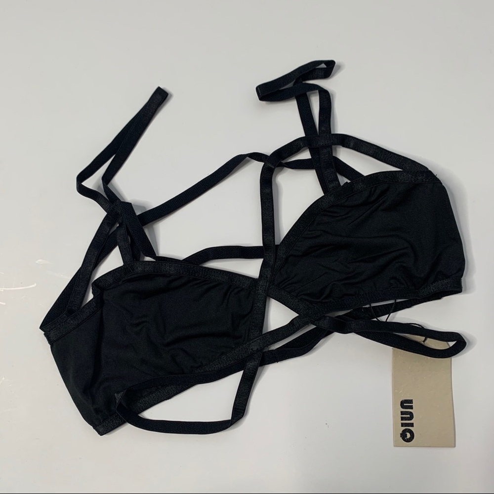 NWT Black Caged Bralette